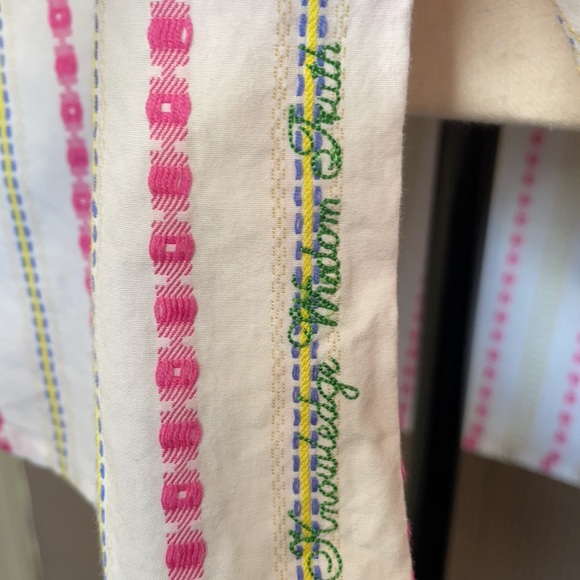 Robert graham long sleeve casual button down shirt size medium pink and yellow - Picture 8 of 12